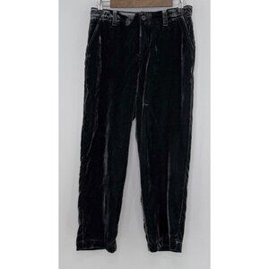 Gap Women’s Velvet Girlfriend Crop Dark Gray  Straight Leg Pants Sz 2 Whimsigoth
